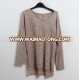 O-neck softextile shirt woman t shirt oem custom shirt brown color plus size cheap price