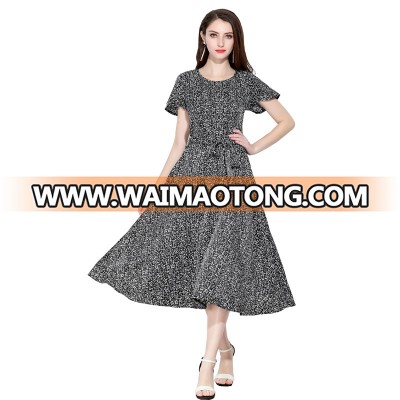 Classic Style of Floral Midi Vestido Vintage Dress